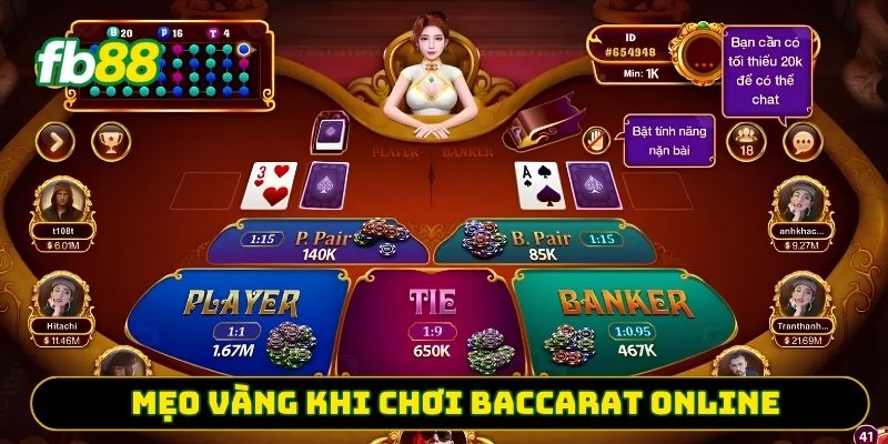 Mẹo vàng khi chơi Baccarat Online